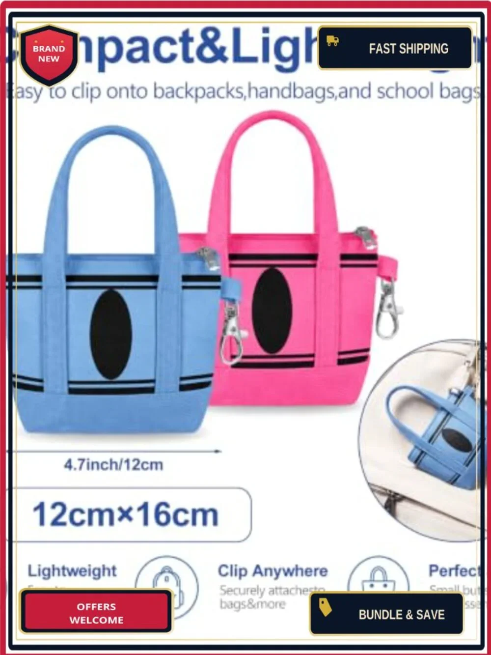 Set of 10 Mini Canvas Tote Keychains with Zipper, Cute Pouch for Keys,